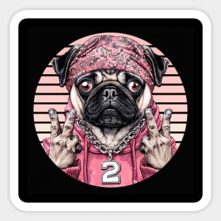 Pug Life: Urban Swagger Pug Boss Sticker